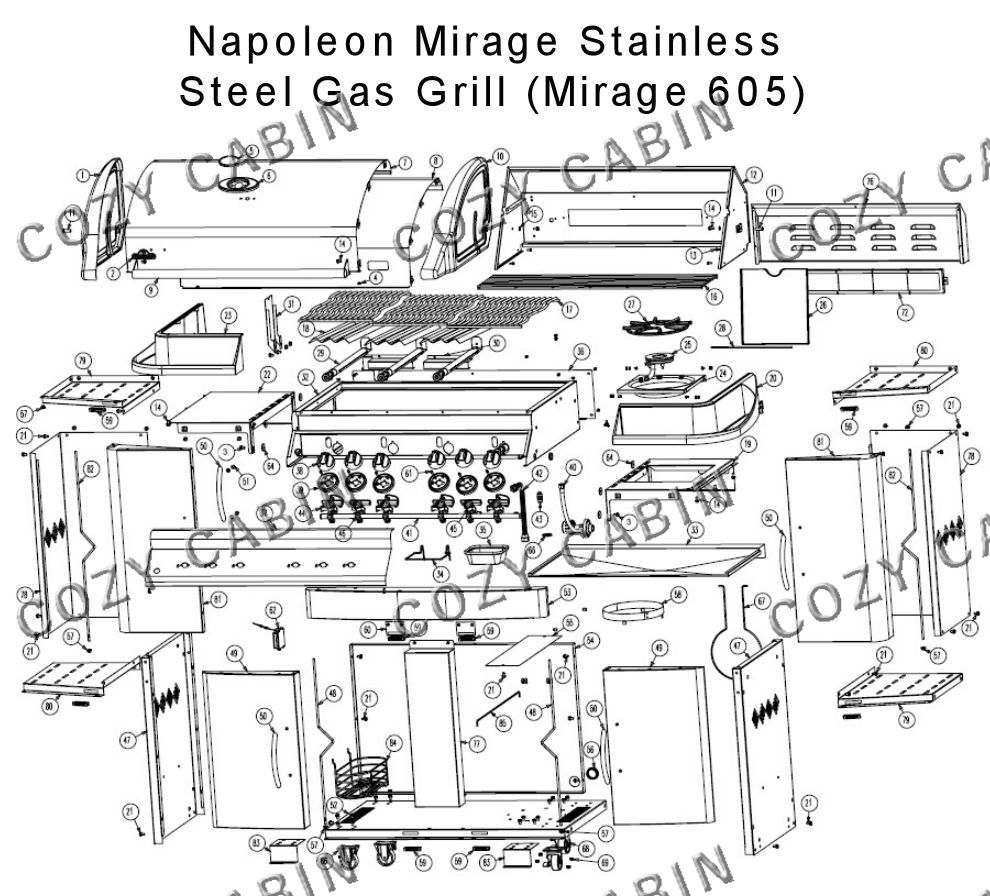 Mirage Stainless Steel Gas Grill (Mirage 605) #Mirage605